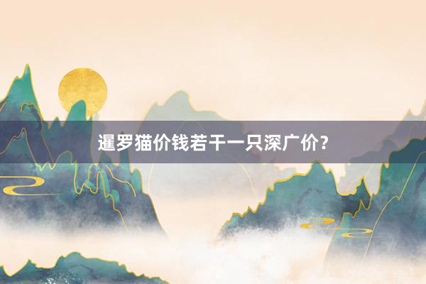 暹罗猫价钱若干一只深广价？