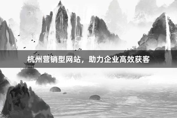 杭州营销型网站，助力企业高效获客